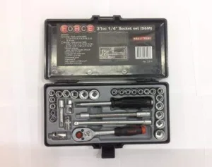FORCE 2312 1/4″ DR. 12P 31PCS METRIC/INCH SOCKET SET
