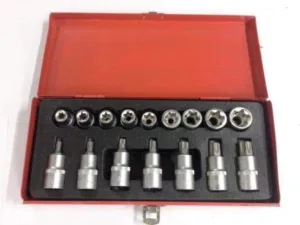 UNBRANDED 16PC 1/2″ DR. TORX SOCKET & BIT SET