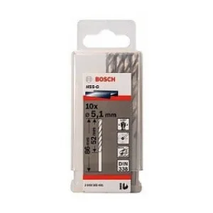 BOSCH 2608585491 5.1MM HSS-G  METAL DRILL BITS, DIN 338