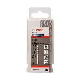 BOSCH 2608585491 5.1MM HSS-G METAL DRILL BITS, DIN 338
