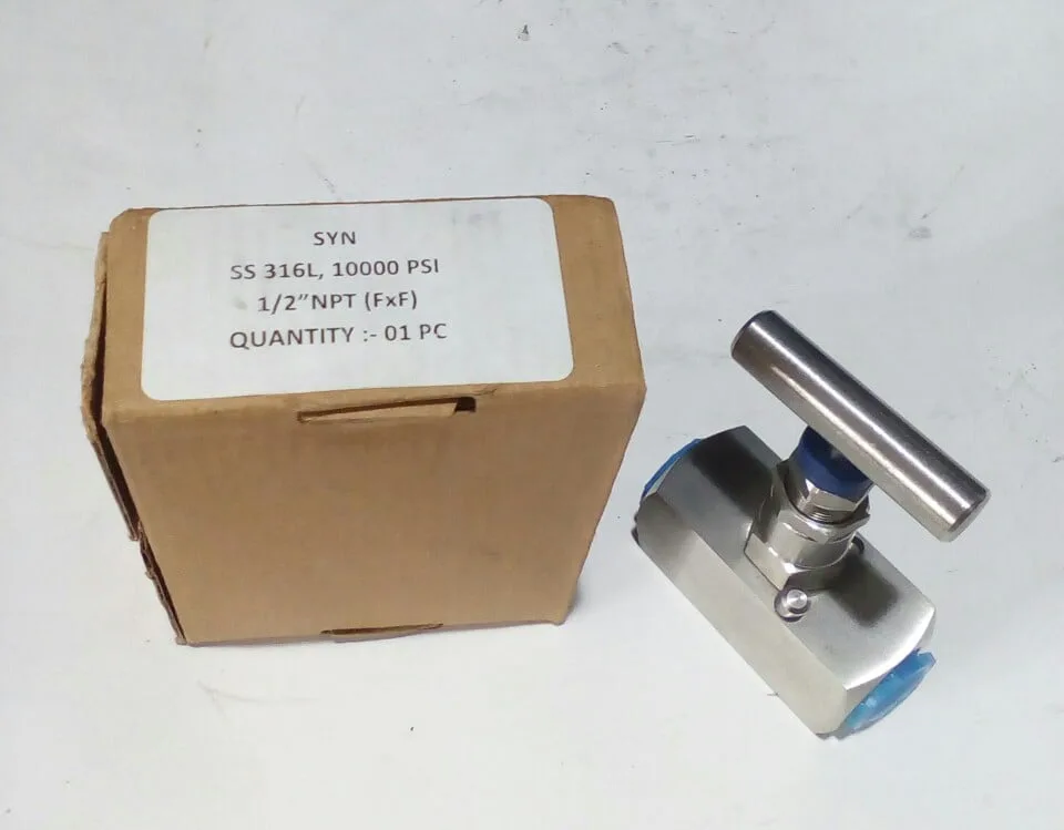 SYN ½"NPT 10000PSI SS316 FxF NEEDLE VALVE - Image 3
