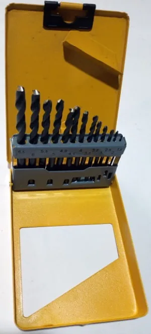 TOLSEN 75080 (13PC) 1.5-6.5MM HSS TWIST DRILL BIT SET