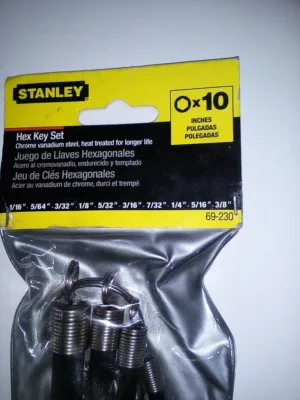 STANLEY 69-230 1/16”-3/8” HEX/ALLEN KEY SET