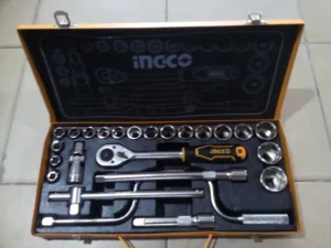 INGCO HKTS0243 24PC 1/2″DR. 6PT METRIC SOCKET SET