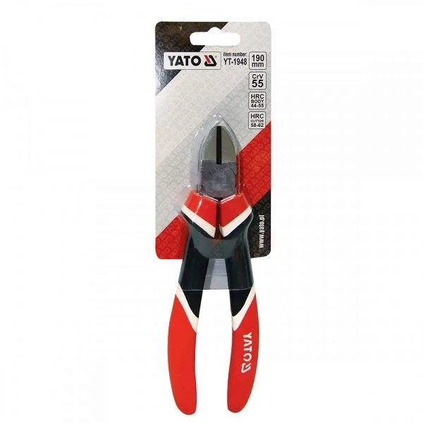 YATO YT 1948 8" (190MM) SIDE CUTTING PLIERS - Image 2