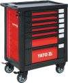 YATO YT-09031 7 DRAWERS ROLLER CABINET WITH SIDE PERFORATION, SELF-LOCK, NONSLIP POLYPROPYLENE WORKTOP