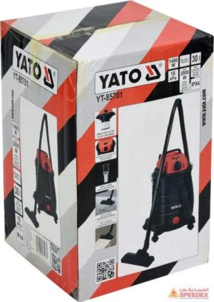 YATO YT-85701BS 1400W 30L INDUSTRIAL VACUUM CLEANER – WET & DRY, WITH OUTPUT POWER SOCKET