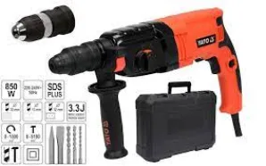 YATO YT-82122 32MM ROTARY HAMMER DRILL – SDS PLUS, WITH SPARE JACOBS CHUCK