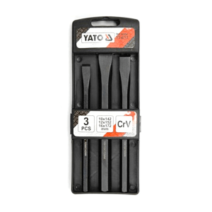 YATO YT-4711 CHISEL SET 3PCS 10-16MM: 10x142MM, 12x152MM, 16x172MM