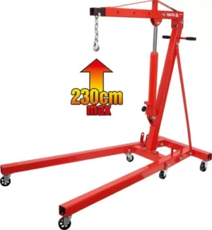 YATO YT-55557 HYDRAULIC WORKSHOP CRANEWITH SIX STEEL WHEELS
