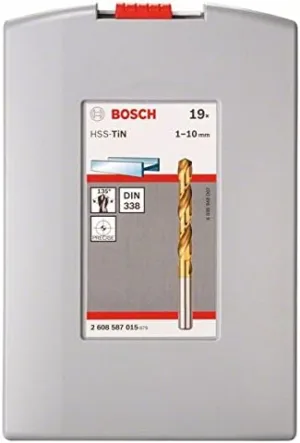 BOSCH 2608587015 1-10mm HSS-TiN PROBOX METAL DRILL BITS SET (titanium coating)