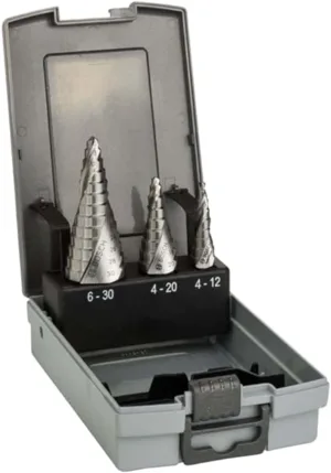 BOSCH 2608587426 4-30 mm STEP DRILL BIT SET 3-FLAT SHANK