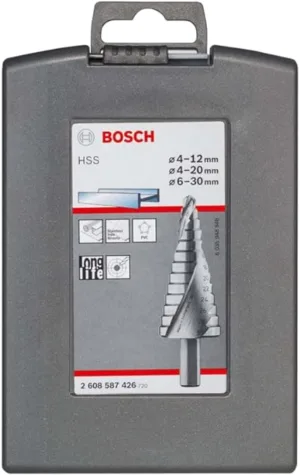 BOSCH 2608587426 4-30 mm STEP DRILL BIT SET 3-FLAT SHANK