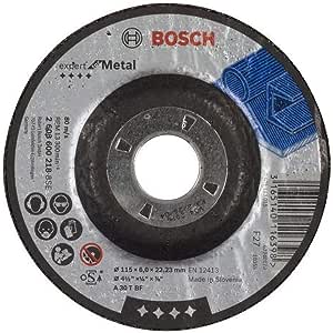BOSCH 2608600218 115mm METAL GRINDING DISC WITH DEPRESSED CENTER