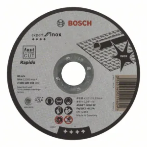 BOSCH 2608600549 125mm INOX – RAPIDO STRAIGHT CUTTING DISC