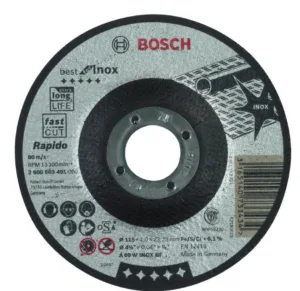BOSCH 2608603491 115 mm RAPIDO CUTTING DISC with depressed center
