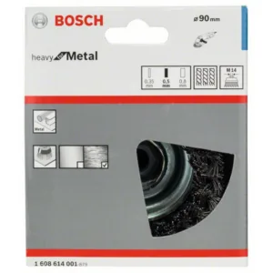 BOSCH 1608614001 90mm WIRE CUP BRUSH KNOTTED