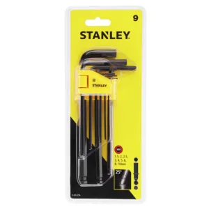 STANLEY 0-69-256 1.5-10MM LONG ARM HEX KEY SET – METRIC, BALL HEAD