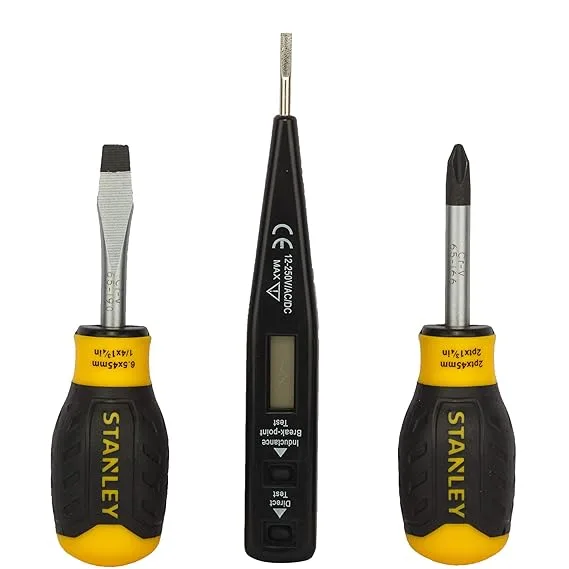 STANLEY STHT92002-8 6PCS CUSHION-GRIP SCREWDRIVER SET PLUS VOLTAGE TESTER - Image 2