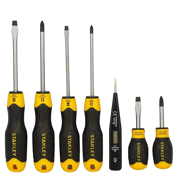 STANLEY STHT92002-8 6PCS CUSHION-GRIP SCREWDRIVER SET PLUS VOLTAGE TESTER - Image 3