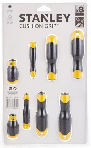 STANLEY 0-65-011 8PC CUSHION-GRIP SCREWDRIVER SET