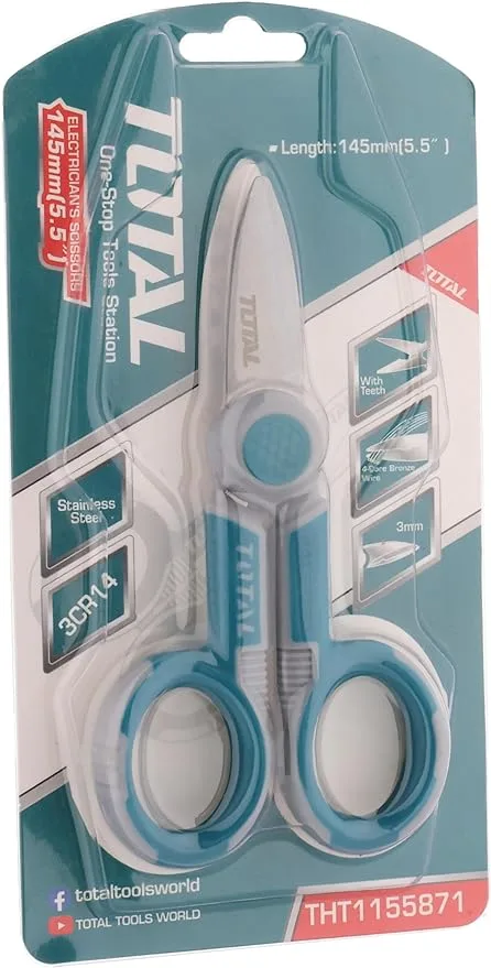 TOTAL THT1155871 145MM/5.5'' ELECTRICIANS SCISSORS - Image 3