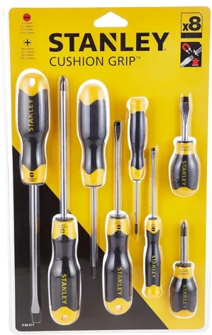 STANLEY 0-65-011 8PC CUSHION-GRIP SCREWDRIVER SET