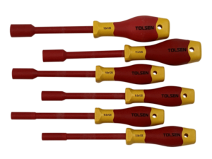 TOLSEN IEC60900 6PCS 1000V INSULATED NUT DRIVER SET