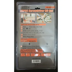 FREED FD202143 43PCS SCREWDRIVER BIT & SOCKET SET