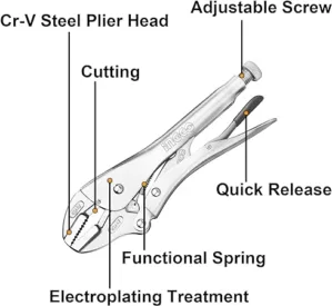 INGCO HSJP0210 10” STRAIGHT JAW LOCKING PLIER