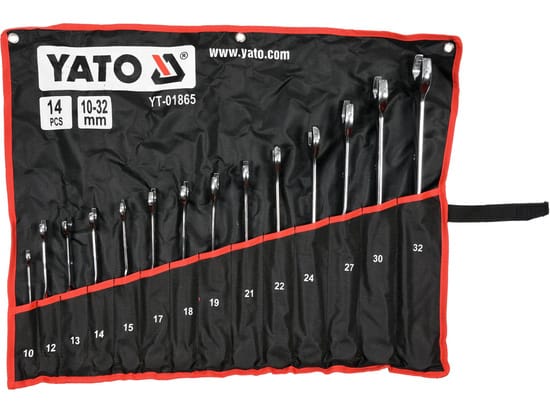 YATO YT-01865 14PCS SET OF 10-32MM X HANDLE COMBINATION WRENCHES