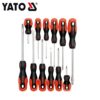YATO Yt-2787 12 Pcs Set, Red And Black Screwdriver