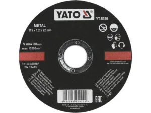 YATO YT-5920 115MM X 1, 2 X 22MM METAL CUTTING DISC