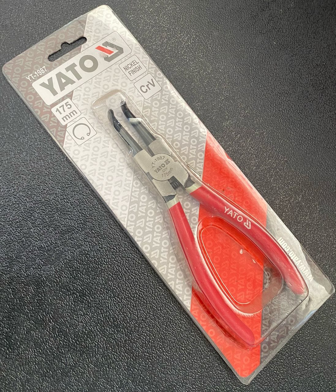 YATO YATO YT-1987 7” (175MM) INTERNAL BENT, CIRCLIP PLIERS