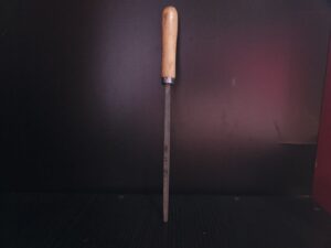 8” STEEL FILE (TRIANGLE) WITH WOODEN HANDLE