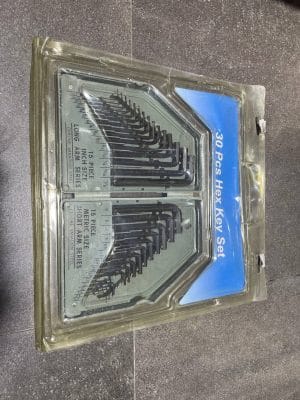 0.028″-3/8″, 0.7MM-10MM 30PCS HEX  KEY SET – INCHES & METRIC