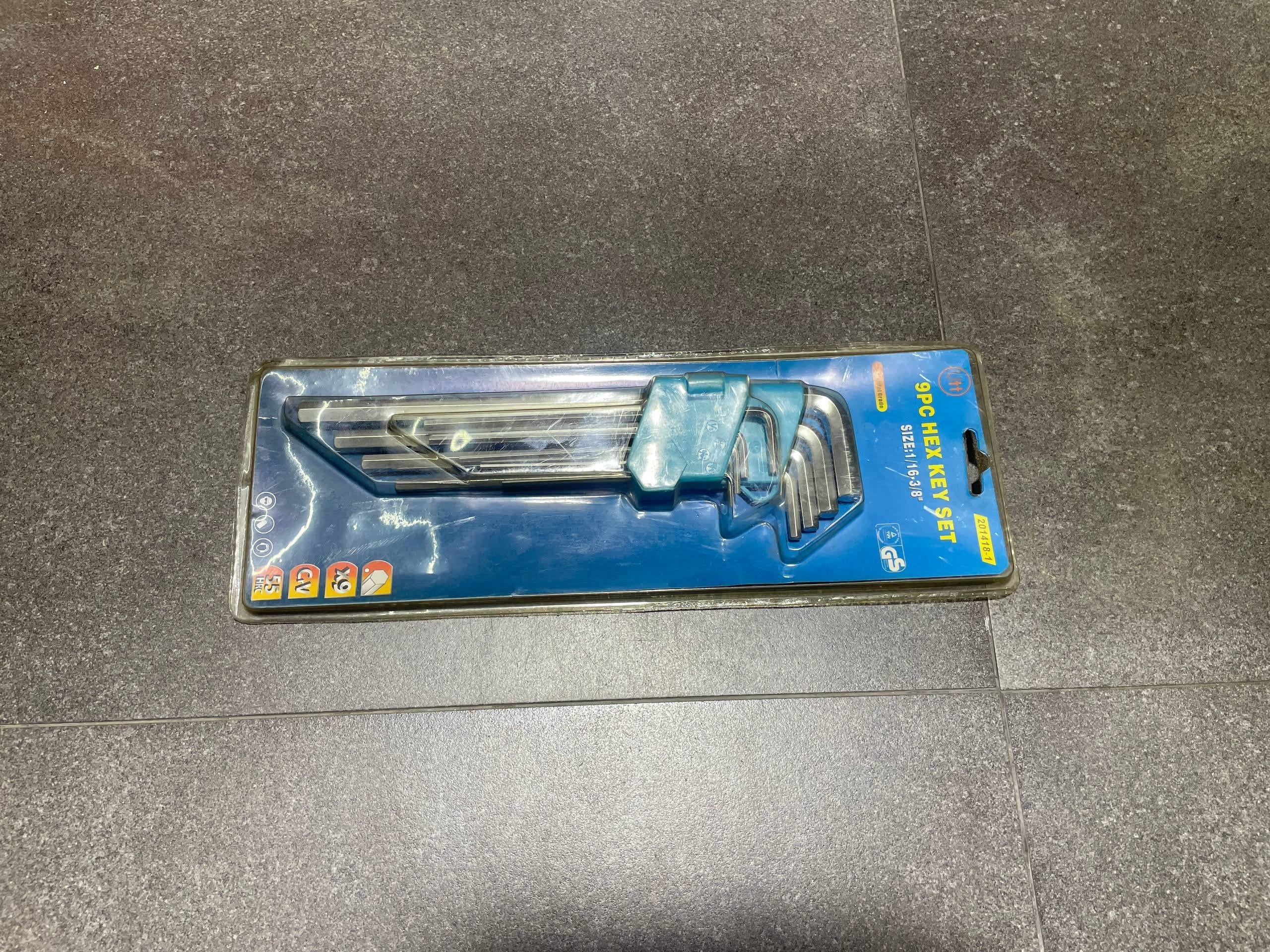 UTT 201418-1 1/16"- 3/8" 9PCS HEX ALLEN KEY