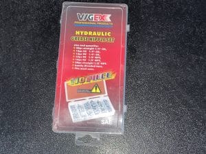 VIGEX 1/4″-28 And 1/8″ NPT 110PC HYDRAULIC GREASE NIPPLE SET (S.A.E) INCHES