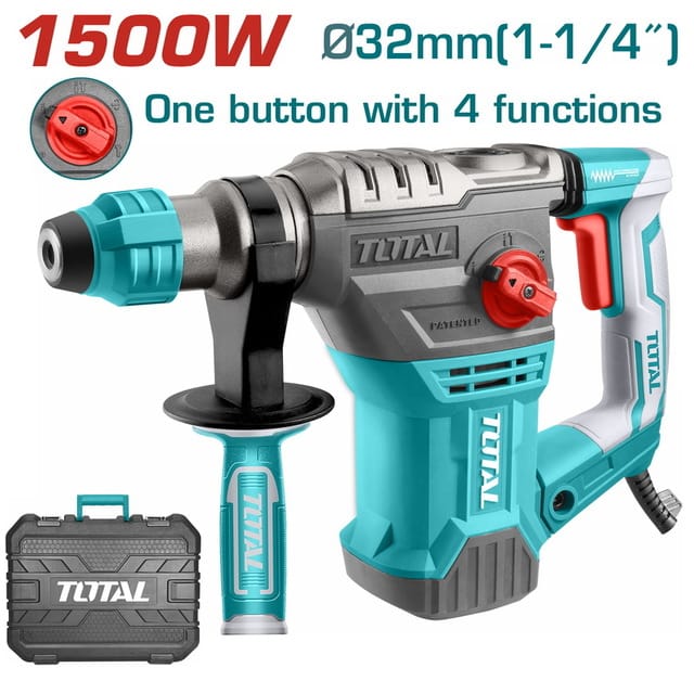 TOTAL TH1153236 1500W 5PC ELECTRIC ROTARY HAMMER