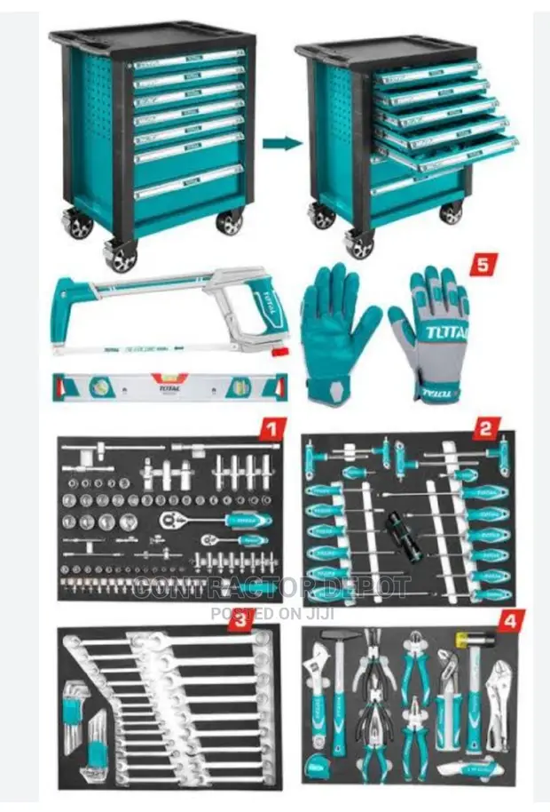 TOTAL THPTCS71621 162PCS TOOL KIT - ROLLER CABINET - Image 2