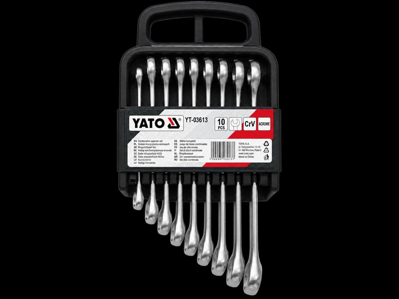 YATO YT-03613 10PCS COMBINATION SPANNER SET