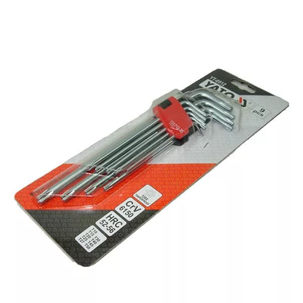 YATO YT-0512 9PCS T10-T50 LONG TORX KEY SET