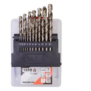 YATO YT-41604 19 PCS 1-10MM CO-HSS TWIST DRILL BIT SET