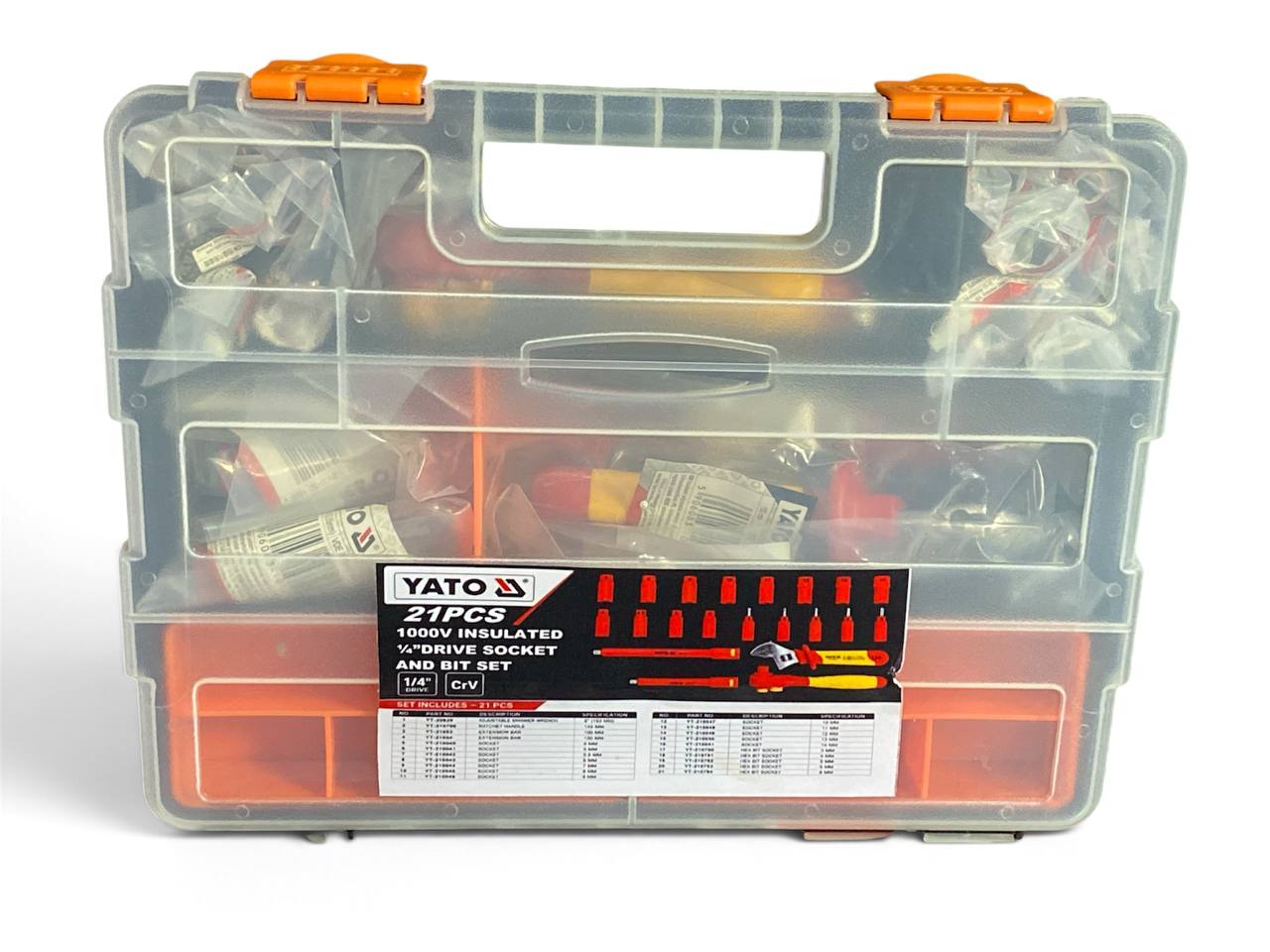 YATO 22PCS 1000V INSULATED DRIVE SOCKET AND BIT SET